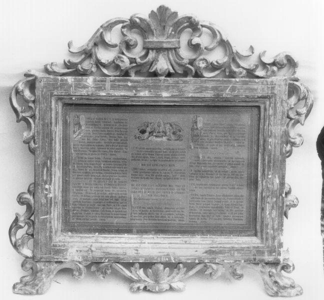 cartagloria, serie - ambito lunigianese (metà sec. XVIII)