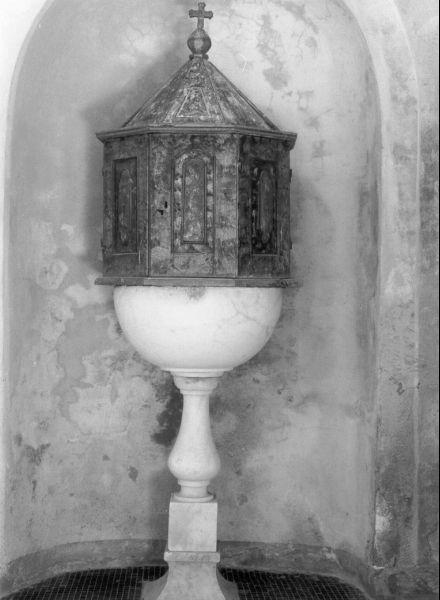 fonte battesimale - ambito lunigianese (fine/inizio, prima metà secc. XVIII/ XIX, sec. XX)