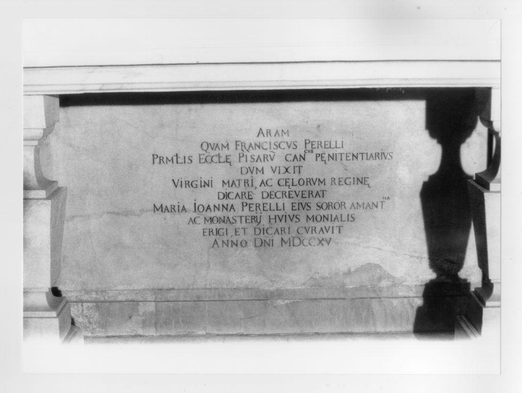 lapide tombale - ambito pisano (sec. XVIII)