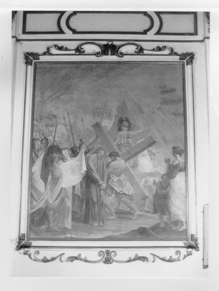 Veronica che asciuga il volto di Cristo, Santa Veronica mentre asciuga volto di Cristo (dipinto) di Tempesti Giovanni Battista (scuola) (inizio sec. XIX)