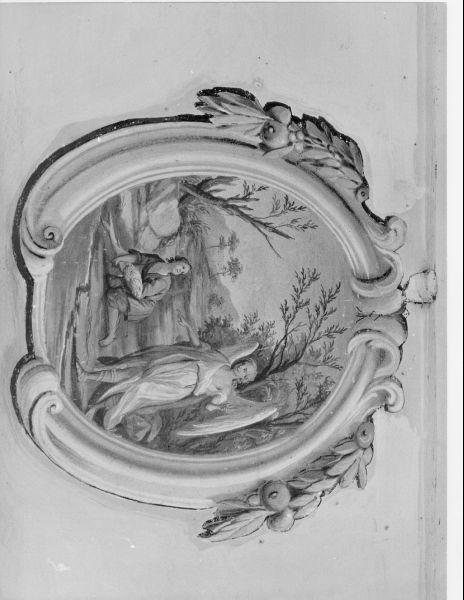 Tobiolo e l'Angelo/ Guarigione di Tobia (dipinto, serie) - ambito toscano (sec. XVIII)