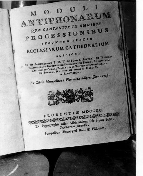 antifonario - bottega fiorentina (sec. XVIII)