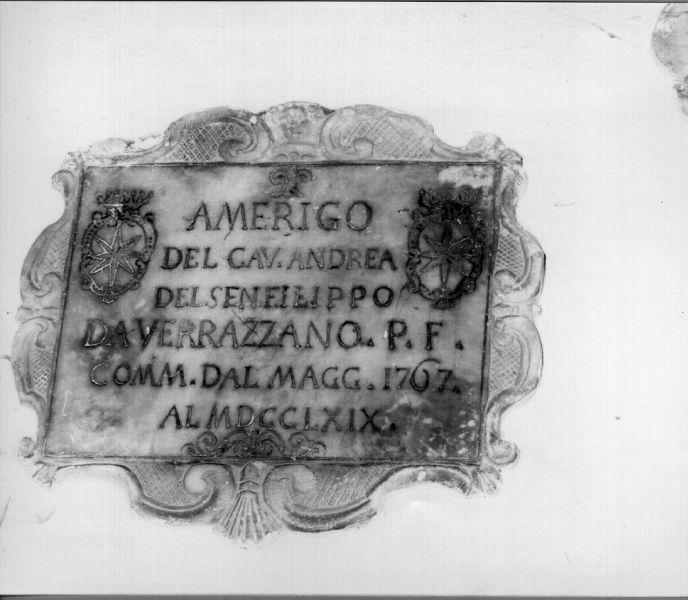 lapide commemorativa - bottega toscana (sec. XVIII)