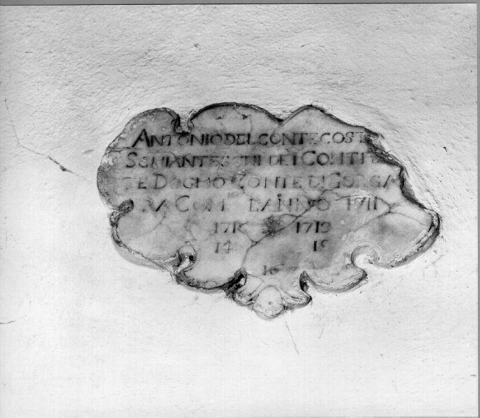 lapide commemorativa - bottega toscana (sec. XVIII)