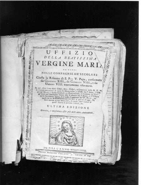 Uffiziale della Beata Vergine (coperta di libro liturgico) - ambito pisano (sec. XVIII)
