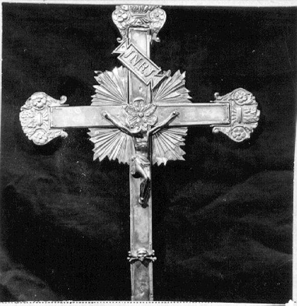 croce processionale - bottega italiana (fine sec. XVIII)