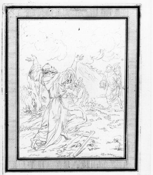 estasi di San Francesco d'Assisi (incisione) di Rosaspina Francesco (?) (sec. XVIII)