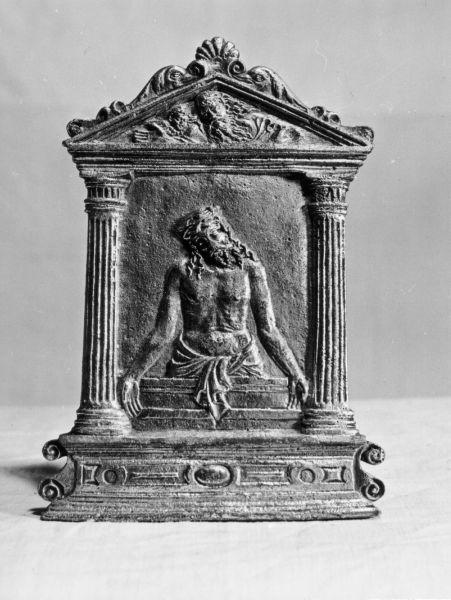 Cristo in pietà (pace) - bottega toscana (inizio sec. XVI)