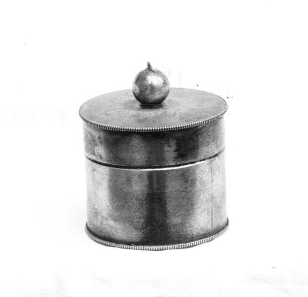 vasetto per l'olio degli infermi - bottega toscana (sec. XIX)