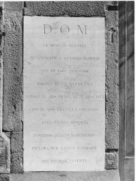 lastra tombale - bottega toscana (sec. XIX)