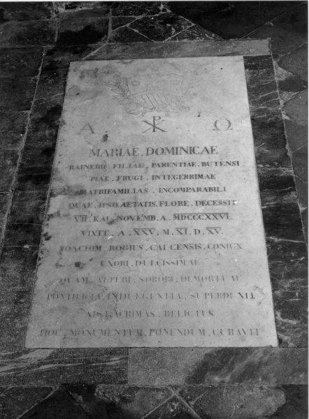 lastra tombale - bottega toscana (sec. XIX)