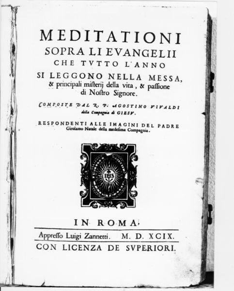 le meditazioni sopra i vangeli (coperta di libro liturgico) - ambito italiano (sec. XVI)