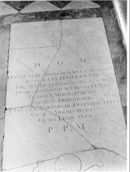 lapide tombale - bottega pisana (sec. XIX)