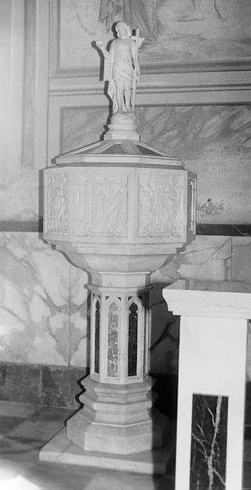 fonte battesimale - ambito lunigianese (sec. XX)
