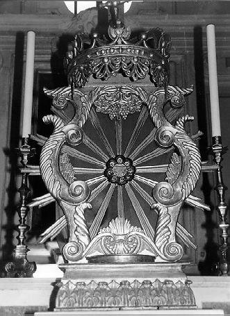 tronetto per esposizione eucaristica, opera isolata - ambito lunigianese (secc. XVIII/ XIX)