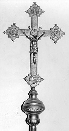 croce processionale, opera isolata - ambito lunigianese (secc. XIX/ XX)