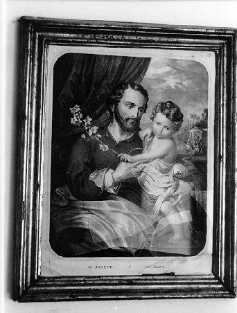 SAN GIUSEPPE E GESU' BAMBINO (stampa) - Produzione francese (sec. XIX)