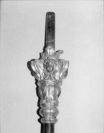 mazza processionale, opera isolata - ambito lunigianese (secc. XIX/ XX)