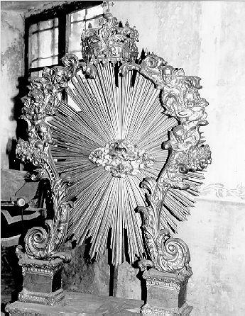 tronetto per esposizione eucaristica - bottega italiana (sec. XIX)