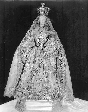 MADONNA CON BAMBINO (statua) - ambito lunigianese (sec. XVIII)