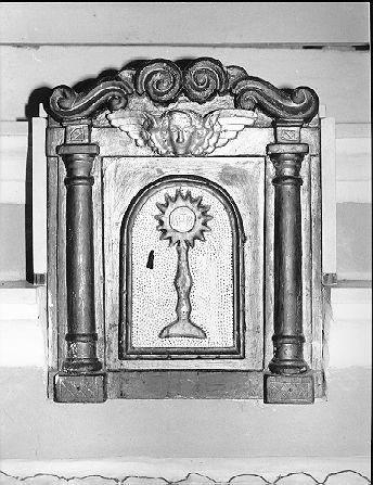 tabernacolo - a frontale architettonico - ambito lunigianese (sec. XVIII)