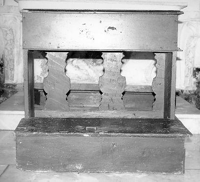 inginocchiatoio - ambito lunigianese (secc. XIX/ XX)