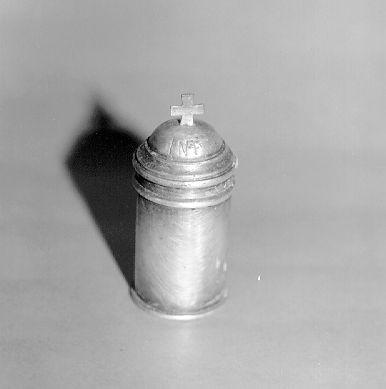 vasetti per oli santi, elemento d'insieme - bottega italiana (secc. XIX/ XX)