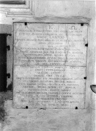 lapide commemorativa - ambito lunigianese (sec. XIX)
