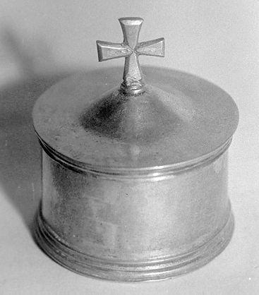 scatola per ostie - ambito lunigianese (secc. XIX/ XX)