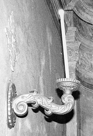 lampada - a muro, serie - ambito lunigianese (secc. XIX/ XX)