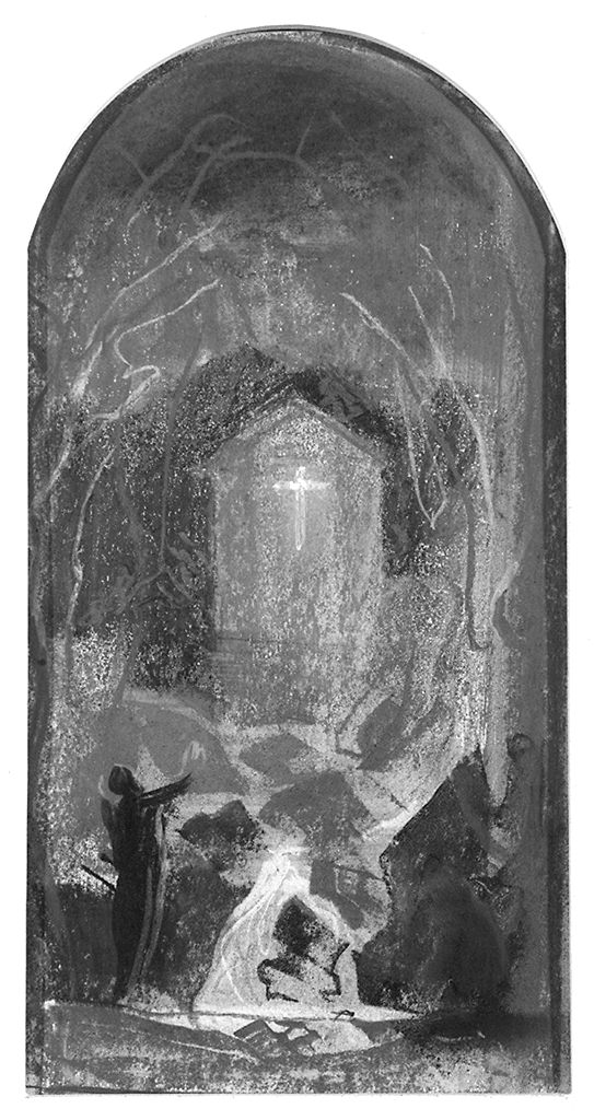 miracolo della Fontelucente, miracolo (disegno) di Annigoni Pietro (ultimo quarto sec. XX)
