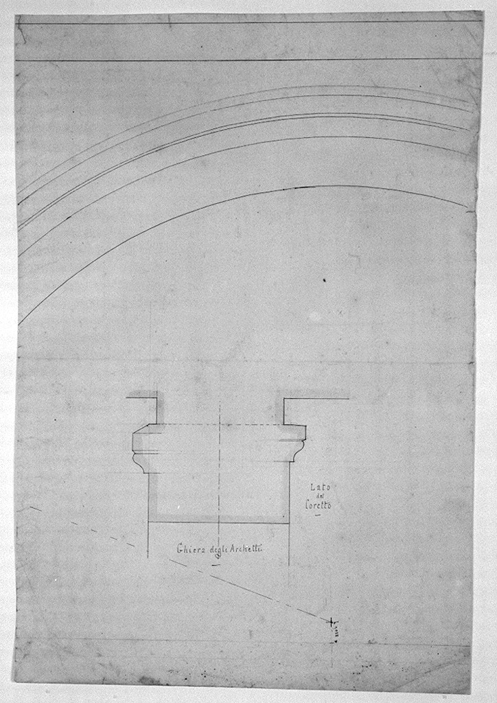 disegno architettonico di Treves Marco (attribuito) (terzo quarto sec. XIX)