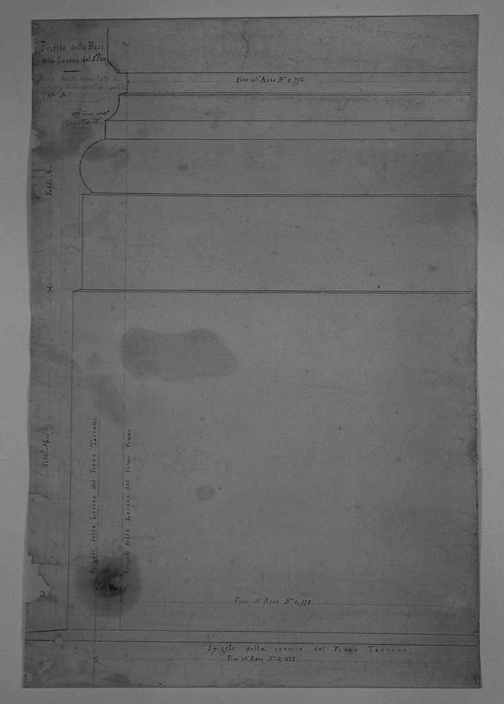 disegno architettonico di Treves Marco (sec. XIX)