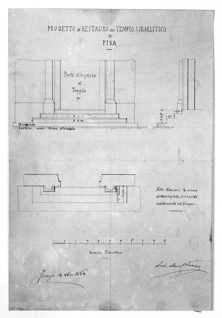 disegno architettonico di Treves Marco (sec. XIX)