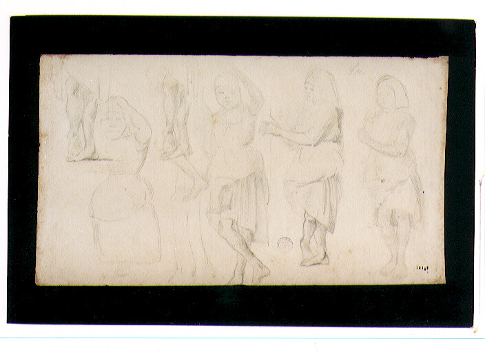 studio di figura femminile (disegno) di Melbye Fritz Sigried Georg (sec. XIX)