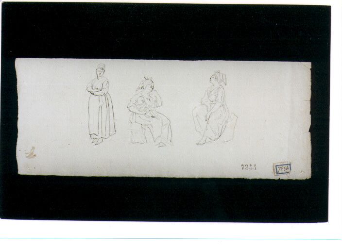 figure femminili (disegno) di D'Anna Alessandro (fine/inizio secc. XVIII/ XIX)