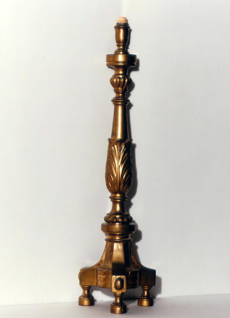 candeliere d'altare, serie - produzione siciliana (Prima metà sec. XIX)