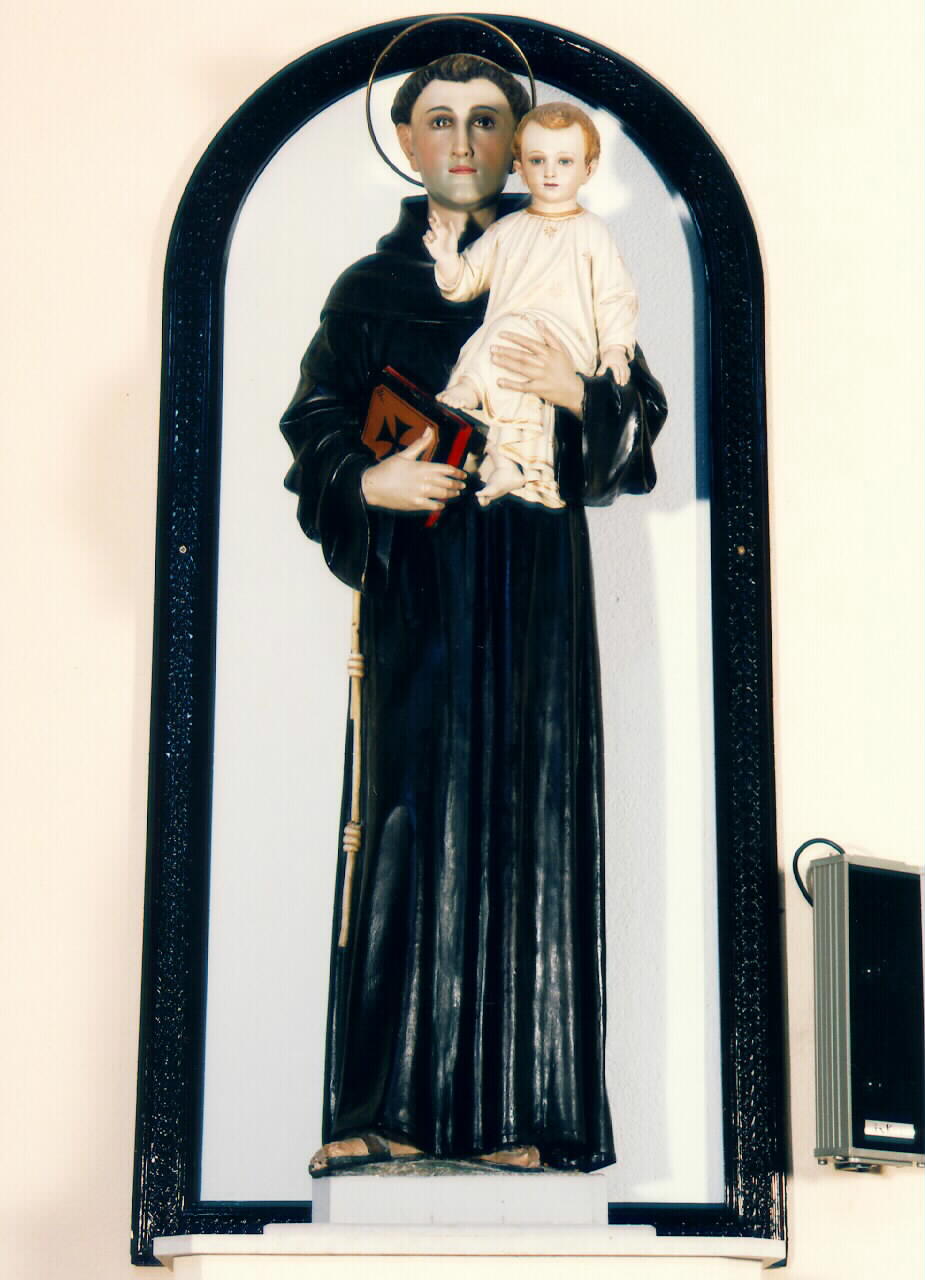 Sant'Antonio da Padova con Gesu' Bambino (gruppo scultoreo) - ambito siciliano (sec. XX)