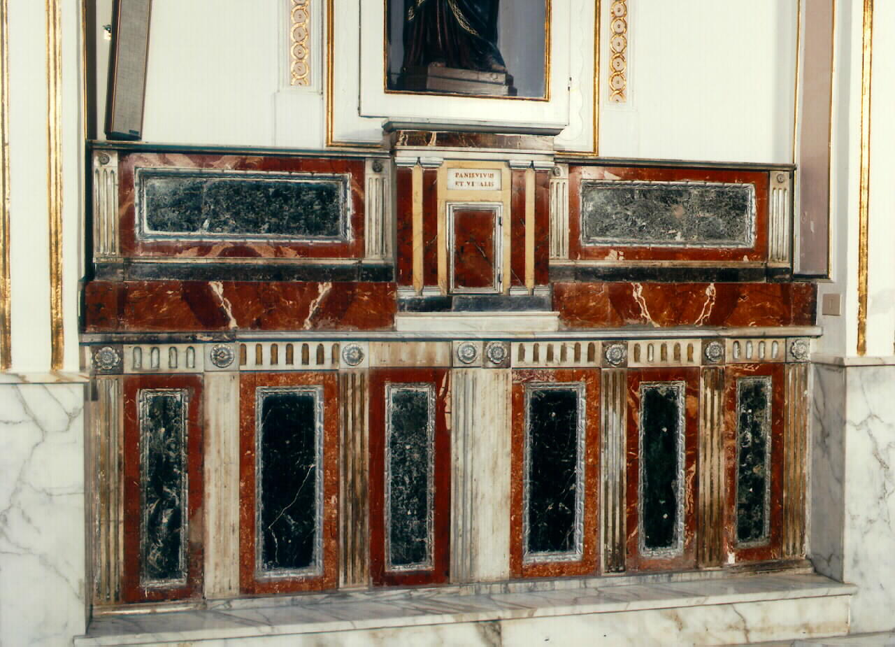 altare - a blocco - ambito siciliano (ultimo quarto sec. XVII)
