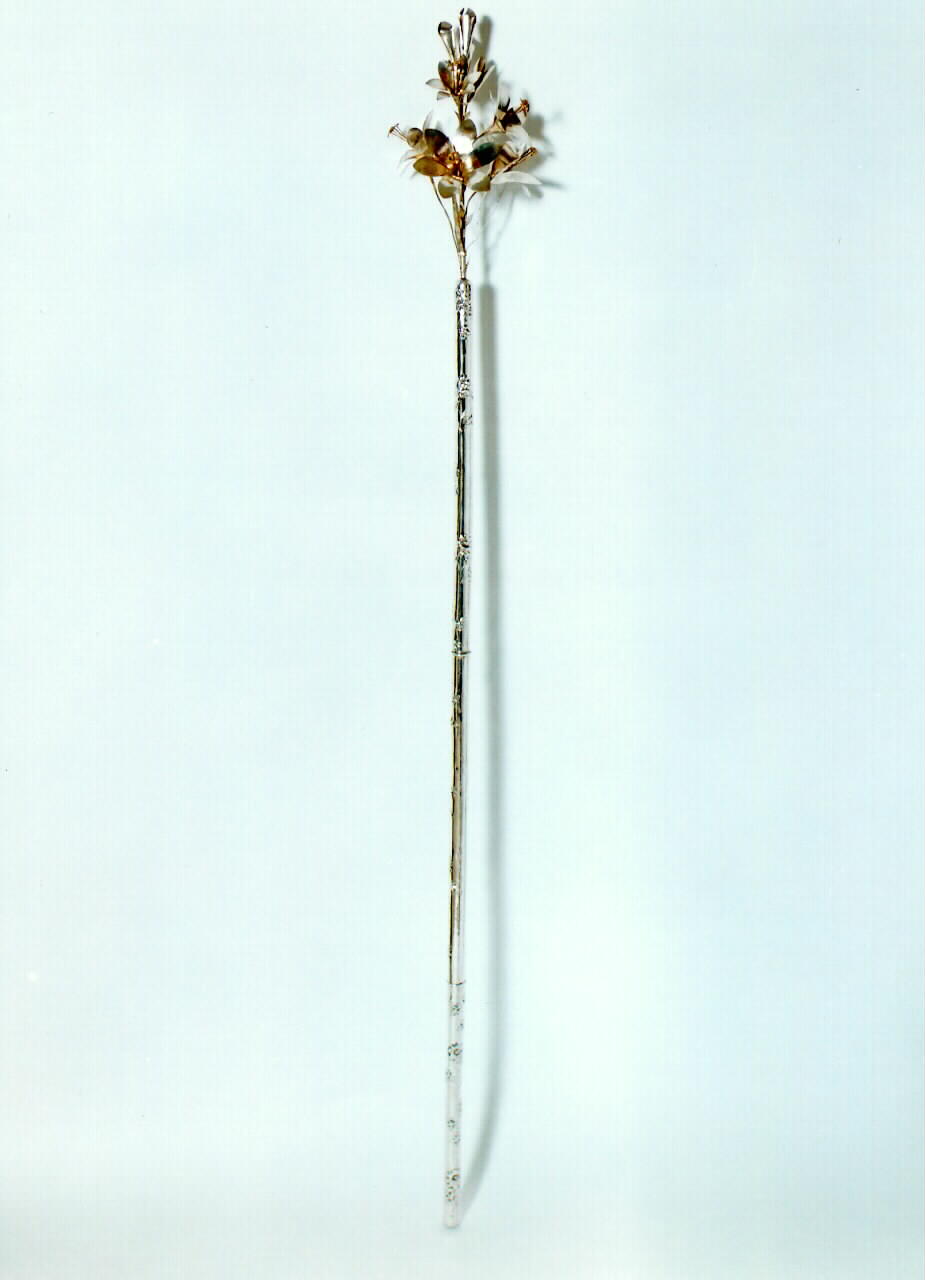 verga fiorita (attributo iconografico) - bottega siciliana (primo quarto sec. XX)