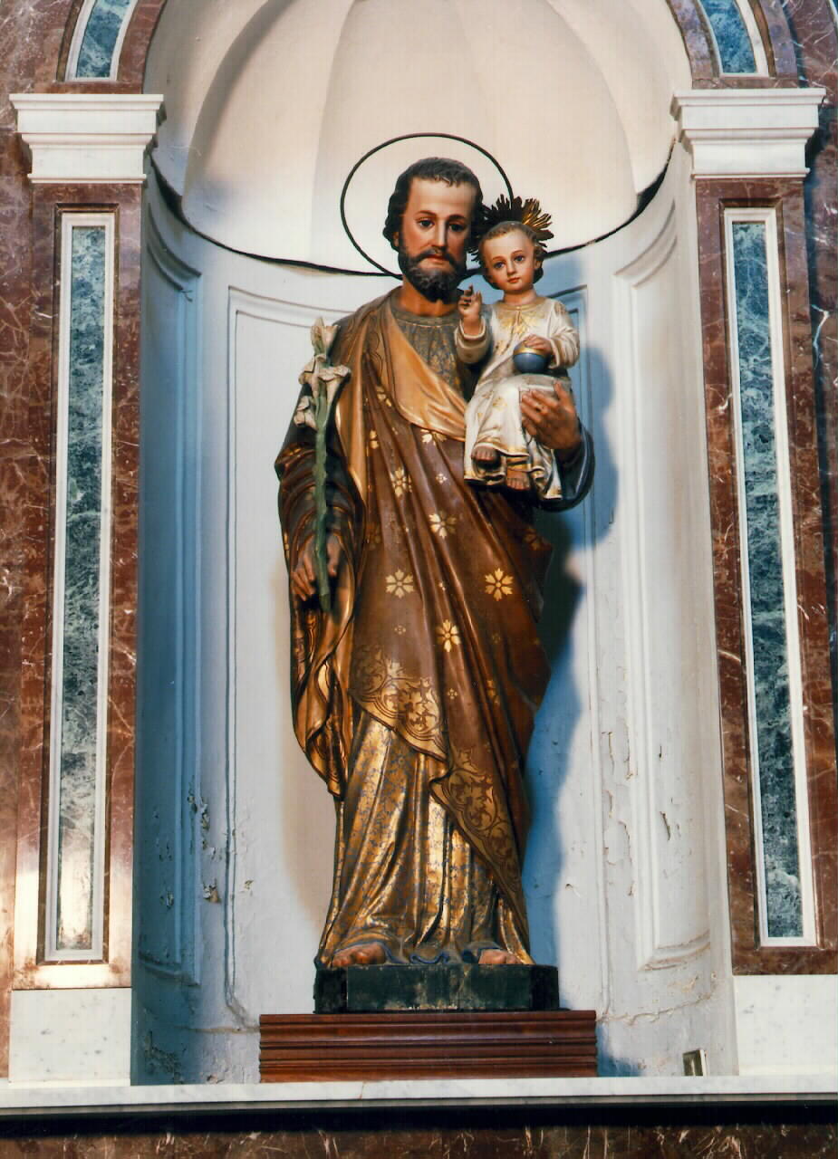 San Giuseppe con Gesu' Bambino (statua) - ambito romano (primo quarto sec. XX)