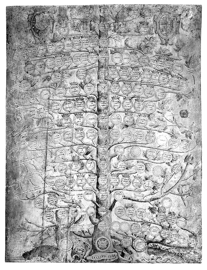 albero genealogico della famiglia reale d'Inghilterra (matrice) - ambito fiorentino (sec. XVI)