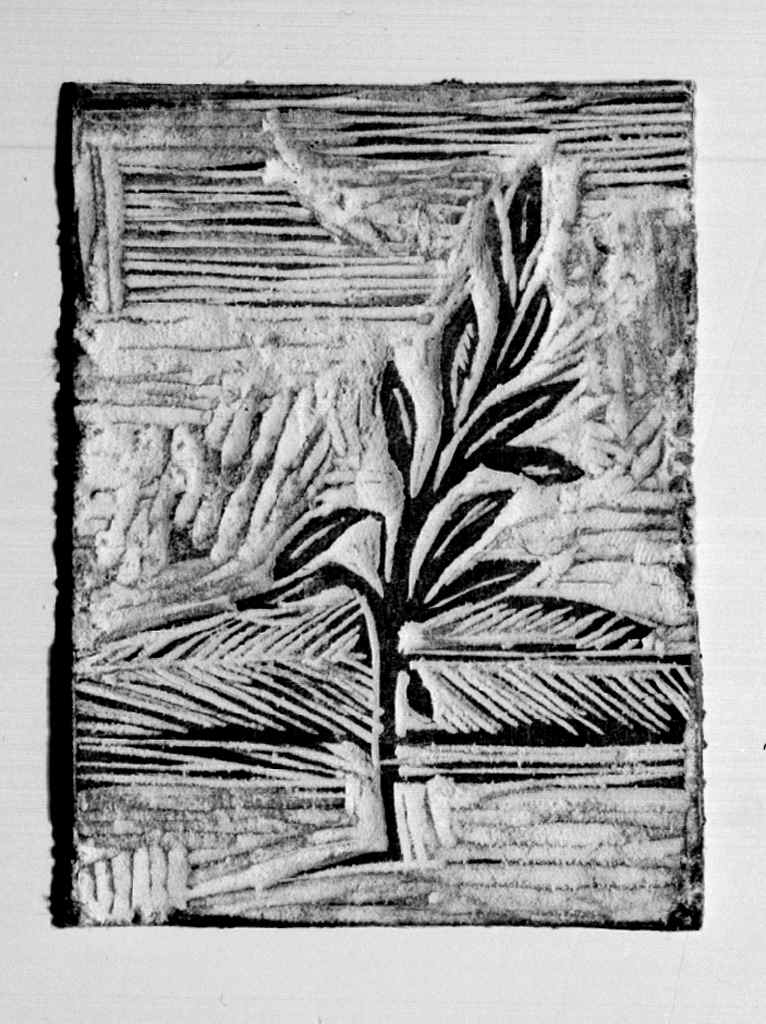 ramo d'ulivo, allegoria della pace (matrice) di Parigi Pietro (sec. XX)