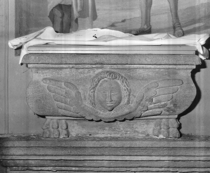 fonte battesimale - a vasca - bottega lucchese (seconda metà sec. XVIII)