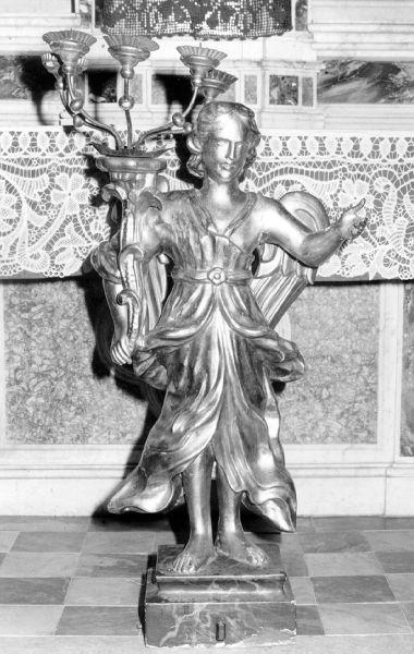 angelo (candelabro - a statua, serie) - bottega lucchese (prima metà sec. XIX)