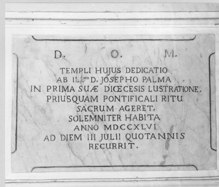 lapide commemorativa - bottega lucchese (sec. XVIII)