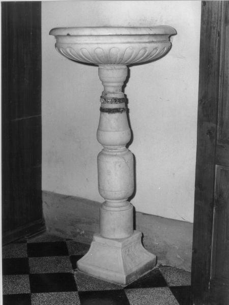 acquasantiera - a fusto - bottega lucchese (fine sec. XIX)