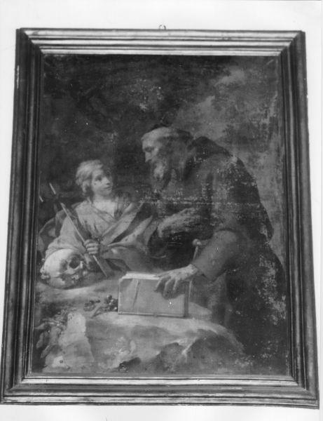 SAN FRANCESCO D'ASSISI CON ANGELO (dipinto) - ambito lucchese (seconda metà sec. XVII)