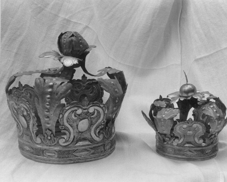 corona da statua, serie - bottega lucchese (seconda metà sec. XVIII)