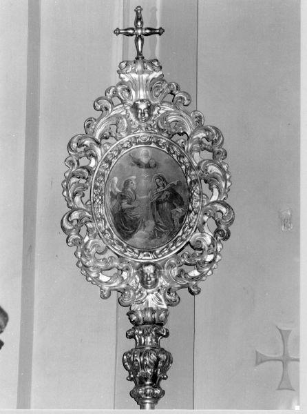 Annunciazione (emblema di confraternita) - bottega lucchese (metà sec. XVIII)